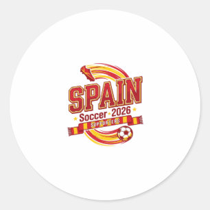 Spanien Fußball 2026 Fußball Fett Land Typografie Runder Aufkleber
