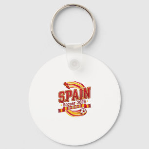 Spanien Fußball 2026 Fußball Fett Land Typografie Schlüsselanhänger