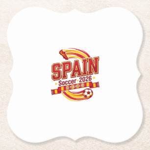 Spanien Fußball 2026 Fußball Fett Land Typografie  Untersetzer