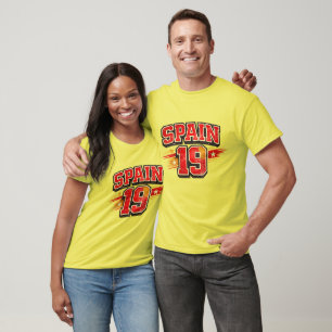 Spanien Fußball Fan Gelbes T-Shirt - Vibrantes Spa