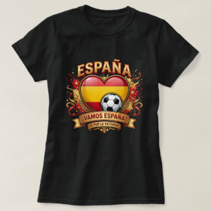 Spanien Fußball Fan-Shirt - Vamos España Football  T-Shirt