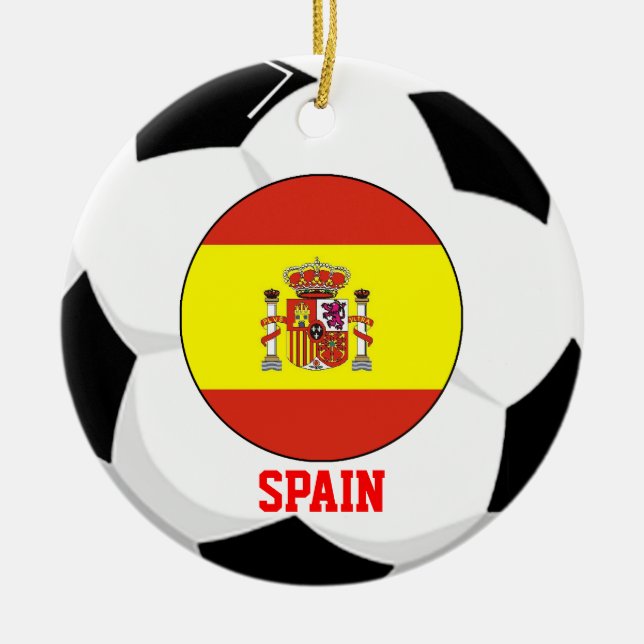 Spanien-Fußball-Fan-Verzierung 2010 Keramikornament (Vorne)