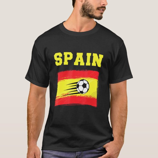 Spanien Fußball Fußball Spanische Flagge Design fü T-Shirt (Vorderseite)