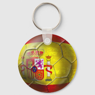 Spanien Fußball-Grunge Ball Spanische Flagge Schlüsselanhänger