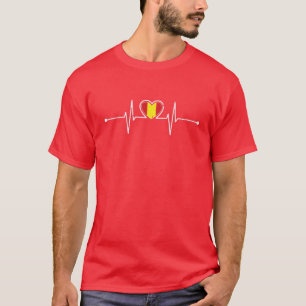 Spanien Fußball Herzschlag Spanischer Fußball Espa T-Shirt