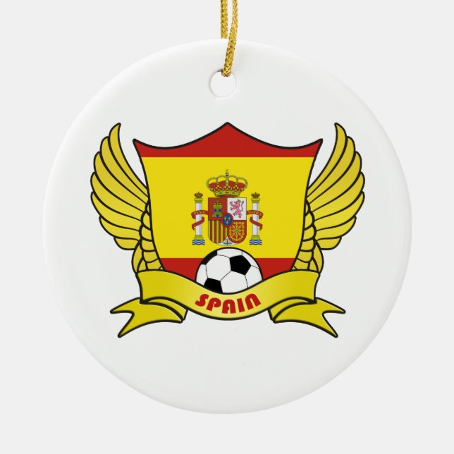 Spanien-Fußball-Kreis-Verzierung Keramikornament (Vorne)