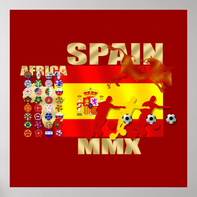 Spanien Fußball Poster (Vorne)