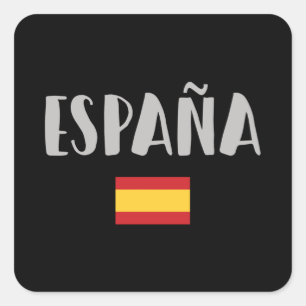 Spanien Fußball Shirt Fan Flag Square Sticke Quadratischer Aufkleber