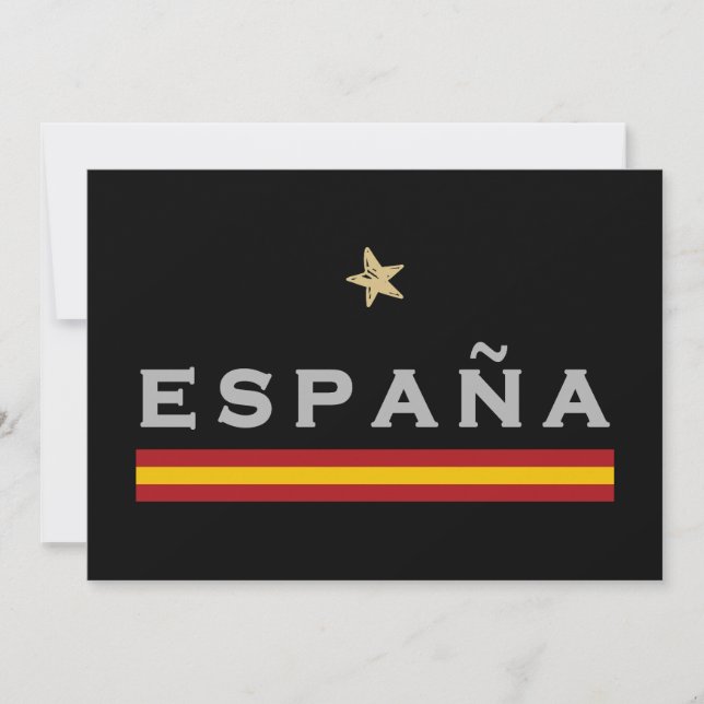 Spanien Fußball-Shirt Fan Spanische Flagge Einladung (Vorderseite)