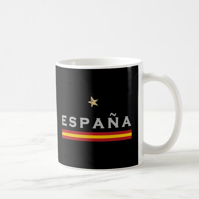 Spanien Fußball-Shirt Fan Spanische Flagge Kaffeetasse (Rechts)