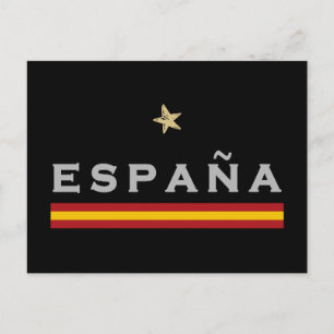 Spanien Fußball-Shirt Fan Spanische Flagge Postkarte