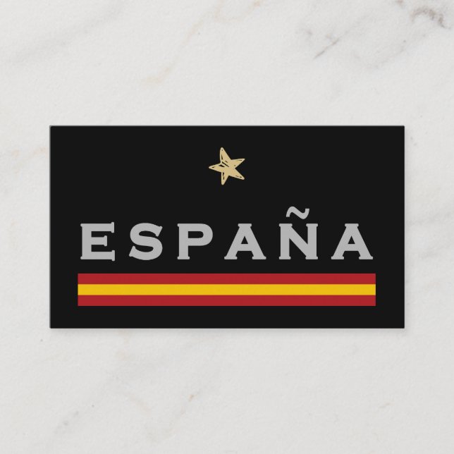 Spanien Fußball-Shirt Fan Spanische Flagge Visitenkarte (Vorderseite)