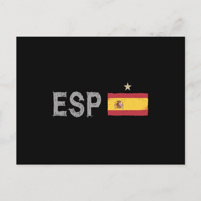 Spanien Fußball-Shirt Spanische Flagge Postkarte (Vorderseite)