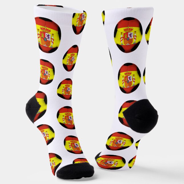 Spanien Fußball Socken (Gewinkelt)