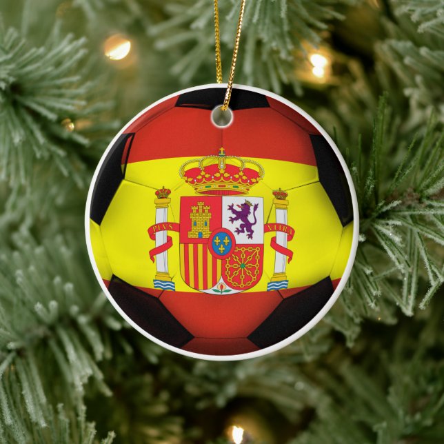 Spanien Fußball Sport Keramik Ornament (Baum)