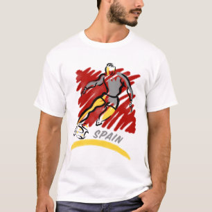 Spanien-Fußballswoosh-T - Shirts