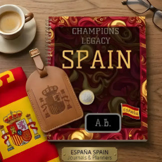 Spanien Global Stage Finalist | Elite Rot & Gold L Notizbuch