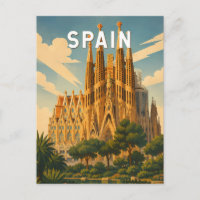 Spanien Illustration Reise Kunst Vintage