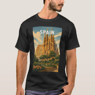 Spanien Illustration Reise Kunst Vintage T-Shirt