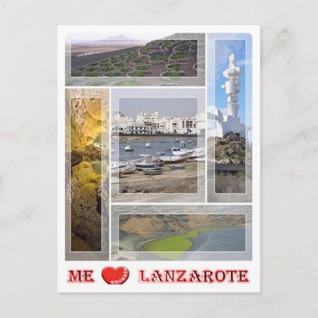 Spanien - Kanarische Inseln - Lanzarote - I Liebe  Postkarte (Vorderseite)