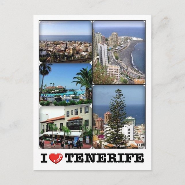 Spanien - Kanarische Inseln - Teneriffa - I Liebe  Postkarte (Vorderseite)
