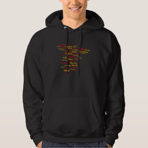 Spanien Karte Silhouette Flaggenstädte Madrid Trav Hoodie