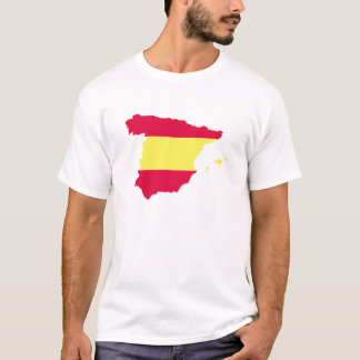 Spanien-Karten-Flagge T-Shirt