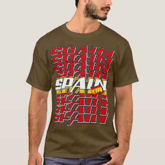 Spanien Kaskadierter Text 3 T-Shirt
