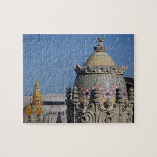 Spanien, Katalonien, Barcelona. Barcelona Dachterr Puzzle