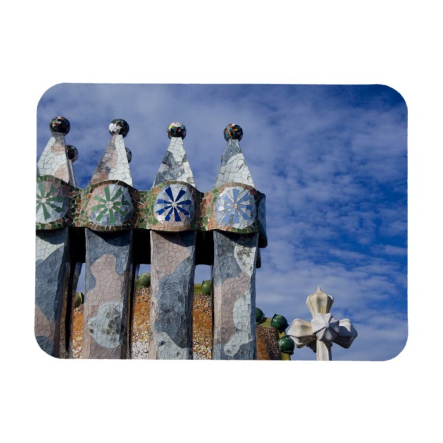 Spanien, Katalonien, Barcelona. Casa Batllo (1906) Magnet (Horizontal)