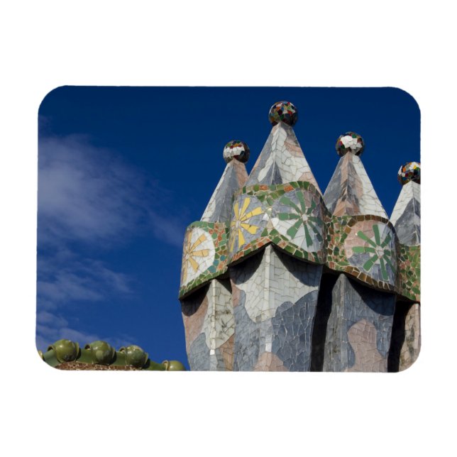 Spanien, Katalonien, Barcelona. Casa Batllo (1906) Magnet (Horizontal)