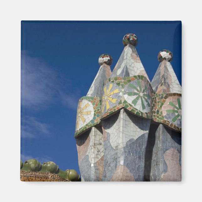 Spanien, Katalonien, Barcelona. Casa Batllo (1906) Magnet (Vorne)