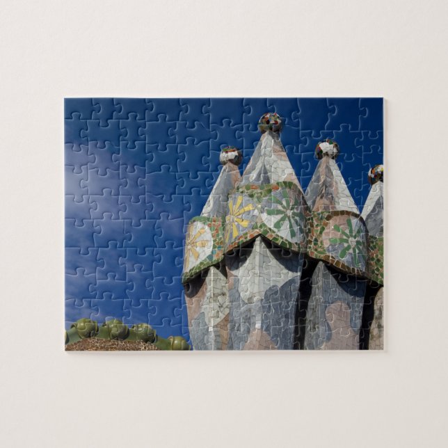 Spanien, Katalonien, Barcelona. Casa Batllo (1906) Puzzle (Horizontal)