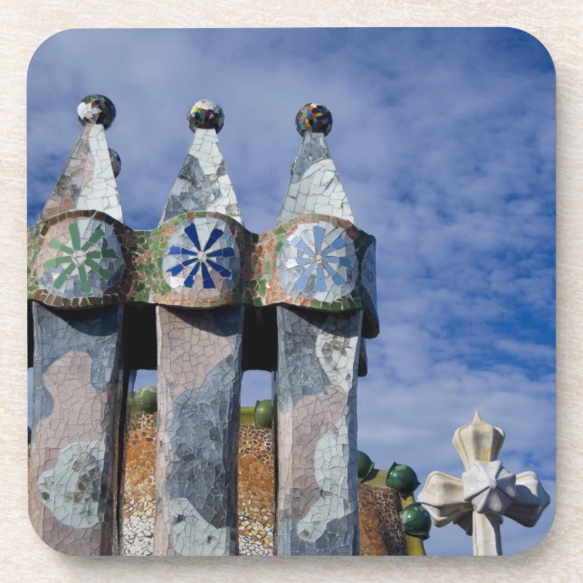 Spanien, Katalonien, Barcelona. Casa Batllo (1906) Untersetzer (Vorderseite)