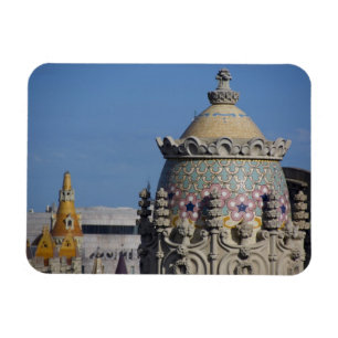 Spanien, Katalonien, Barcelona. Dachterrasse Magnet