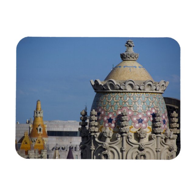 Spanien, Katalonien, Barcelona. Dachterrasse Magnet (Horizontal)