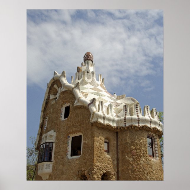 Spanien, Katalonien, Barcelona. Park Guell, Poster (Vorne)
