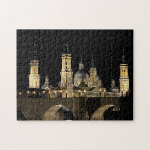 Spanien Kathedrale in der Nacht   Dunkles Bridge L Puzzle
