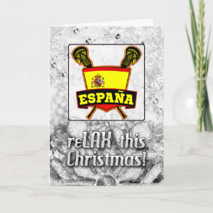 Spanien - Lacrosse Shield Weihnachtskarte Feiertagskarte