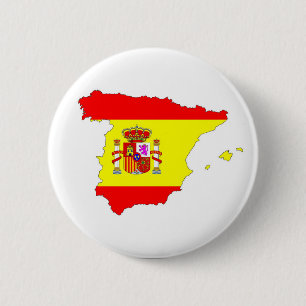 Spanien-Landesflaggekarten-Formspanisch Button