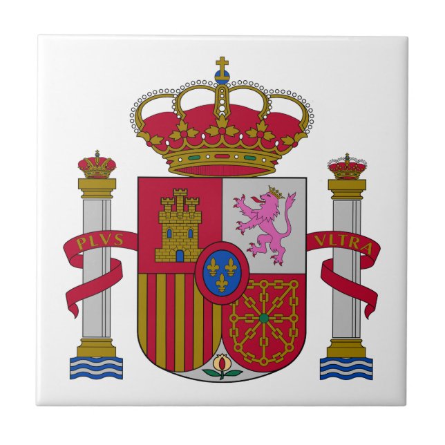 Spanien Landeswappen Symbol Emblem Flagge Fliese (Vorderseite)