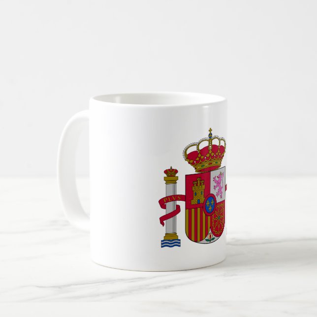 Spanien Landeswappen Symbol Emblem Flagge Kaffeetasse (Vorderseite Links)