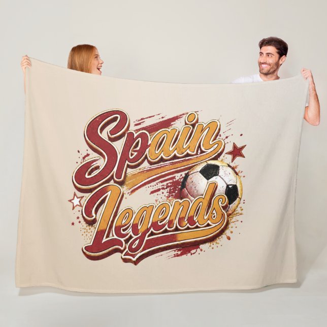 Spanien-Legenden-Fußball-Fliesblanke Fleecedecke (Beispiel)