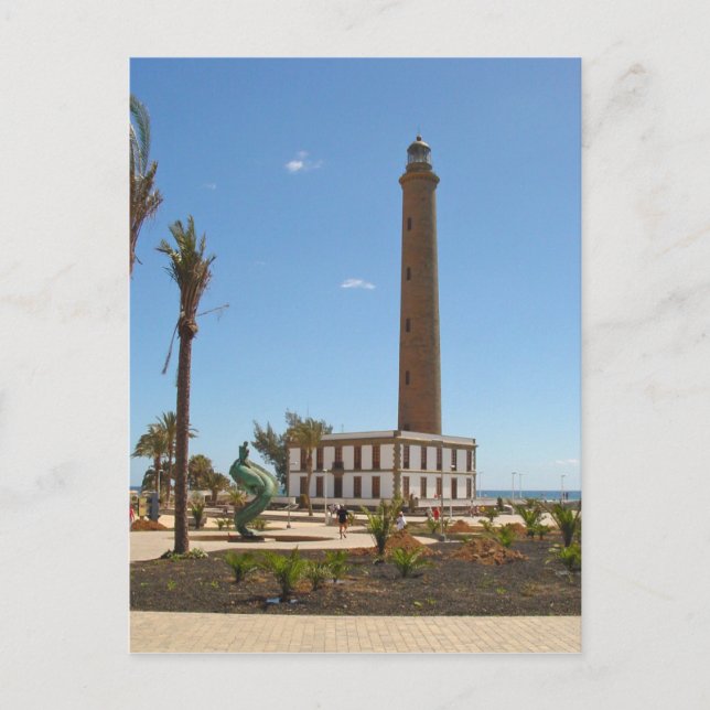 Spanien - Leuchtturm in Maspalomas - Gran Canaria Postkarte (Vorderseite)