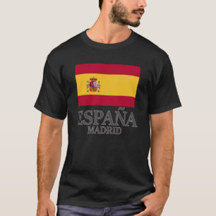 Spanien Madrid Flaggenreise Europa Urlaub T-Shirt