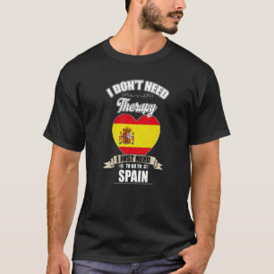Spanien Madrid Flaggenreisende Touristen Urlaub T-Shirt