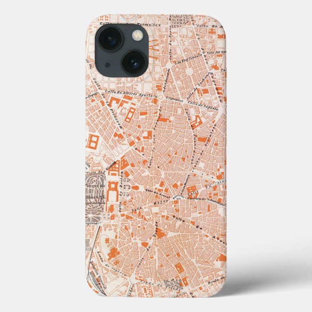 Spanien: Madrid-Karte, C1920 Case-Mate iPhone Hülle (Rückseite)