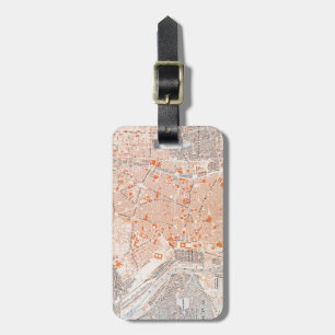 Spanien: Madrid-Karte, C1920 Gepäckanhänger