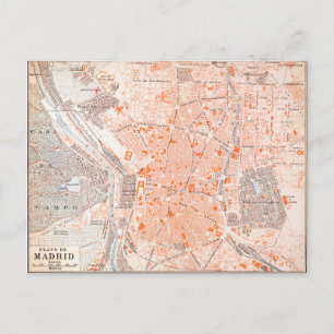 Spanien: Madrid Karte, C1920 Postkarte