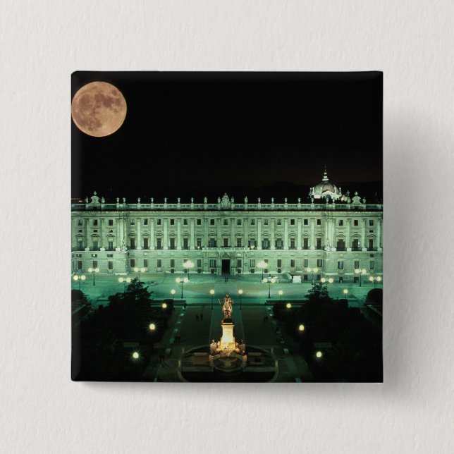 Spanien, Madrid, Königlicher Palast und Plaza de Button (Vorderseite)